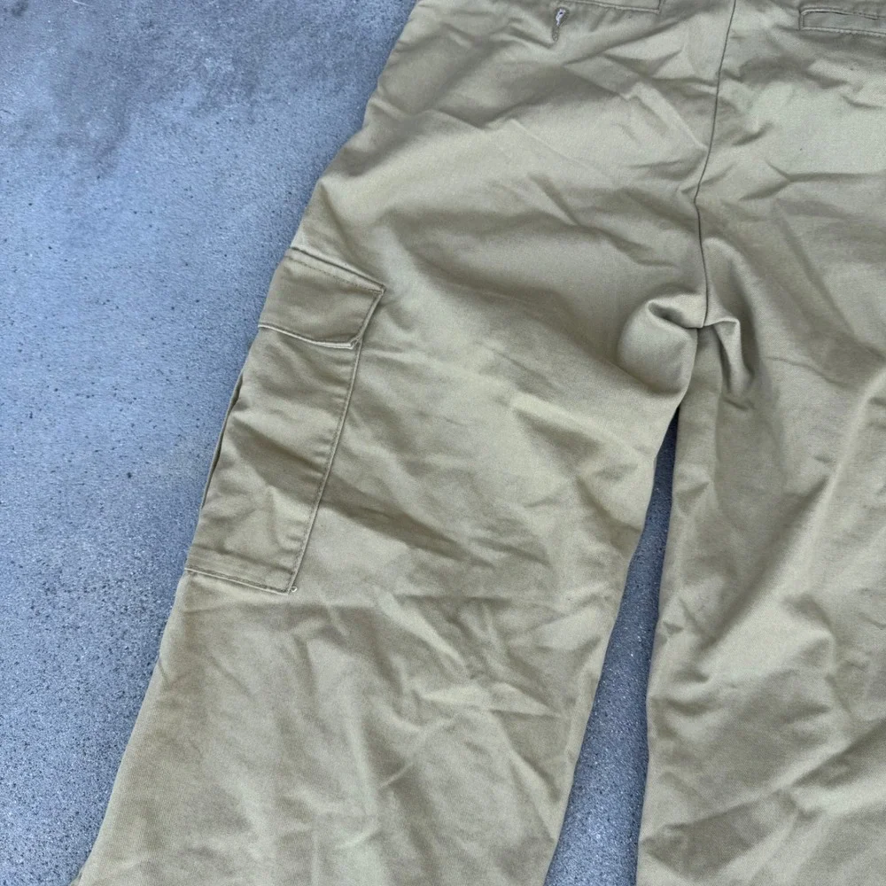 Dickies Khaki Wide Leg Cargo Pants Tan Utility Workwear Women 2R